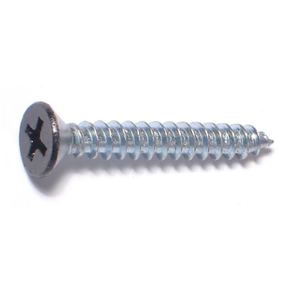 Midwest Fastener Wood Screw, #9, 1-1/4 in, Black Steel Flat Head Phillips Drive, 25 PK 79352 - main